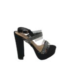 Sandale dama My♥U, 36, imitatie de piele, material textil, negru