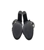 Sandale dama My♥U, 36, imitatie de piele, material textil, negru - imagine 5