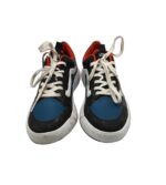 Tenisi dama Vans, 39, imitatie de piele, negru albastru - imagine 3