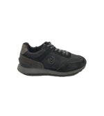 Adidasi barbati Bugatti, 40, piele intoarsa, piele, negru