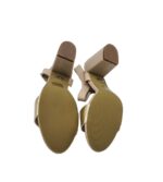 Sandale dama My♥U , imitatie de piele, crem auriu - imagine 5