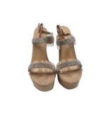 Sandale dama My♥U , material textil, crem - imagine 3