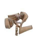 Sandale dama My♥U , material textil, crem - imagine 4