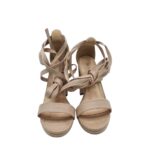 Sandale dama My♥U , material textil, nude - imagine 3