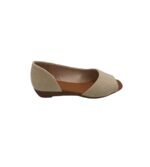 Sandale  dama Ideal Shoes, 36, material textil, crem