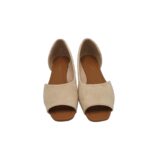 Sandale  dama Ideal Shoes, 36, material textil, crem - imagine 3