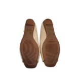 Sandale  dama Ideal Shoes, 36, material textil, crem - imagine 5