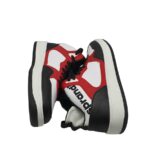 Adidasi barbati Sprandi,  imitatie de piele, alb negru rosu - imagine 4