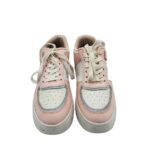 Adidasi dama 40, imitatie de piele, alb roz - imagine 3