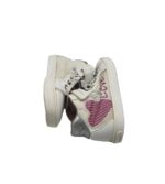 Tenisi copii Geox, 27, imitatie de piele, material textil, alb - imagine 4