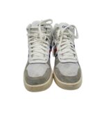 Adidasi barbati Adidas, 43, piele intoarsa, material textil, piele, alb gri - imagine 3