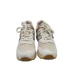 Adidasi dama 37, imitatie de piele, material textil, alb - imagine 3