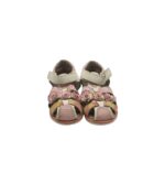 Sandale copii 24, imitatie de piele, alb roz - imagine 3
