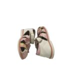 Sandale copii 24, imitatie de piele, alb roz - imagine 4