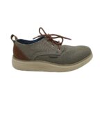 Pantofi barbati Skechers, 44, imitatie de piele, material textil, gri