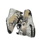 Adidasi dama Steve Madden,  imitatie de piele, material textil, piele, alb gri - imagine 4