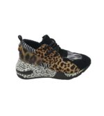 Adidasi dama Steve Madden, 41, imitatie de piele, piele ,material textil,  alb negru maro