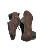Pantofi dama Objects, 39, piele intoarsa, maro - imagine 4