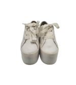 Tenisi dama Bershka, 37, imitatie de piele, alb - imagine 3
