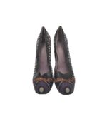 Pantofi dama  Maliparmi, 37, material textil, piele, negru gri - imagine 3