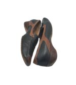 Pantofi dama 37, piele, negru maro - imagine 4