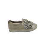 Espadrile dama Kennel & Schmenger, 37, piele intoarsa, crem argintiu
