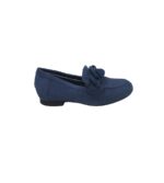 Mocasini dama Franco Banetti, material textil, albastru