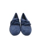 Mocasini dama Franco Banetti, material textil, albastru - imagine 4
