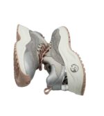 Adidasi dama Michael Kors, 40, material textil, piele, gri - imagine 4