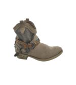 Botine dama Tamaris, 39, piele intoarsa, material textil, bej