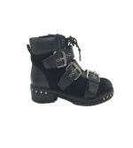 Ghete dama Topshop, 37, piele intoarsa, piele, negru