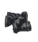 Ghete dama Topshop, 37, piele intoarsa, piele, negru - imagine 4