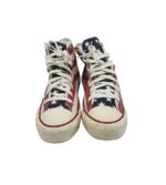 Tenisi barbati Converse, 45, material textil, alb rosu - imagine 3