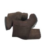Botine dama 39, piele intoarsa , maro - imagine 4