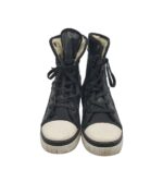 Tenisi dama Sneakers, 37, imitatie de piele, Imblaniti, negru - imagine 3