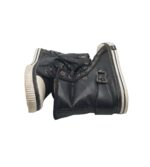 Tenisi dama Sneakers, 37, imitatie de piele, Imblaniti, negru - imagine 4