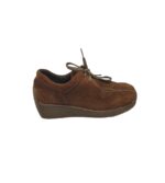 Pantofi dama 38, piele intoarsa, maro