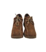 Pantofi dama 38, piele intoarsa, maro - imagine 3