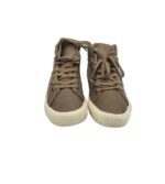 Tenisi dama 38, imitatie de piele, material textil, bej - imagine 3