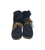 Botine dama Via Rosa, 37, material textil, bleumarin - imagine 3
