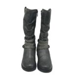 Cizme dama Mustang, 41, imitatie de piele, negru, Imblanite - imagine 3