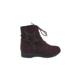 Botine dama Star Collection, 37, material textil, visiniu