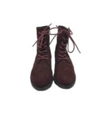 Botine dama Star Collection, 37, material textil, visiniu - imagine 3