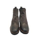 Botine dama Pier One, 41, piele intoarsa, piele, gri - imagine 3