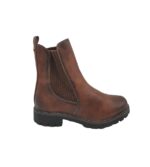 Ghete dama Tamaris, 40, imitatie de piele, material textil, piele, maro