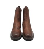 Ghete dama Tamaris, 40, imitatie de piele, material textil, piele, maro - imagine 3