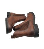 Ghete dama Tamaris, 40, imitatie de piele, material textil, piele, maro - imagine 4