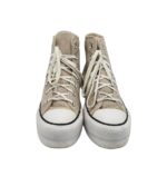 Tenisi dama Converse, 39, material textil, bej - imagine 3