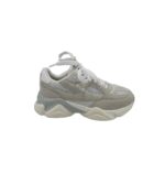 Adidasi dama Fila, 37, piele intoarsa, material textil, alb gri