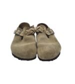Saboti dama Birkenstock, 39, piele intoarsa, bej - imagine 4